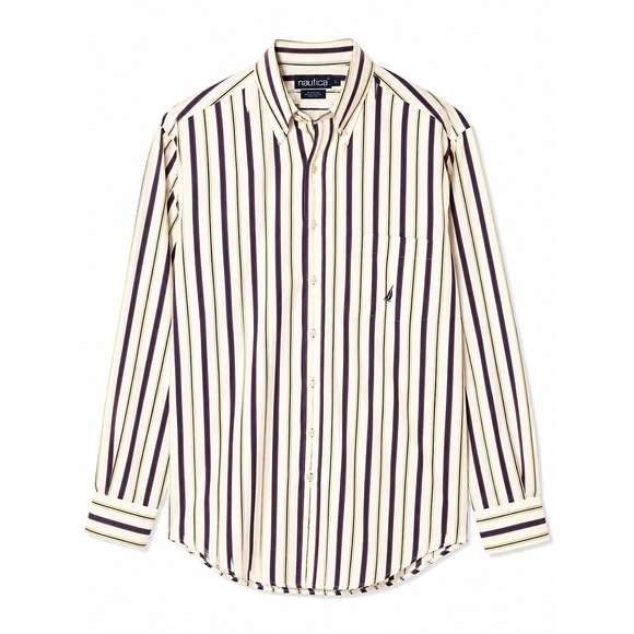 Nautica Other - Vintage 90s Nautica Striped Button Down Shirt Men's XL Made in USA Long Sleeve